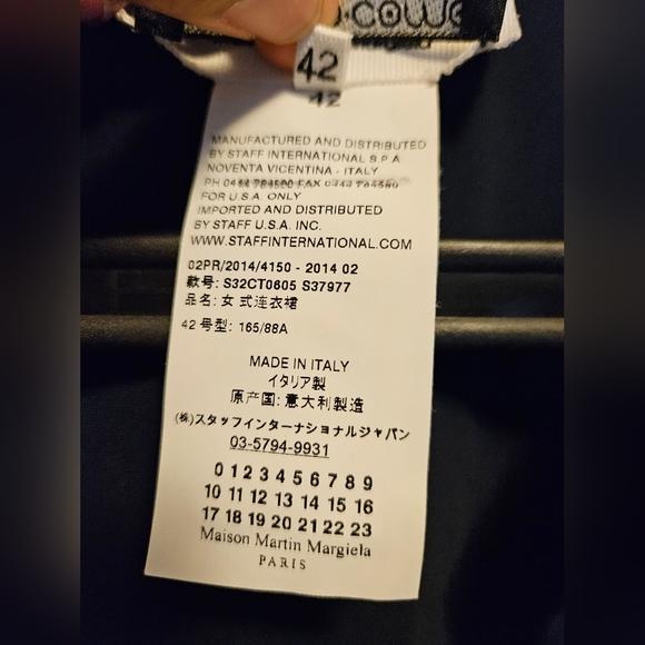 MM6 Maison Martin Margiela  Blue Cape-effect  Shirt mini dress Navy - Picture 8 of 14